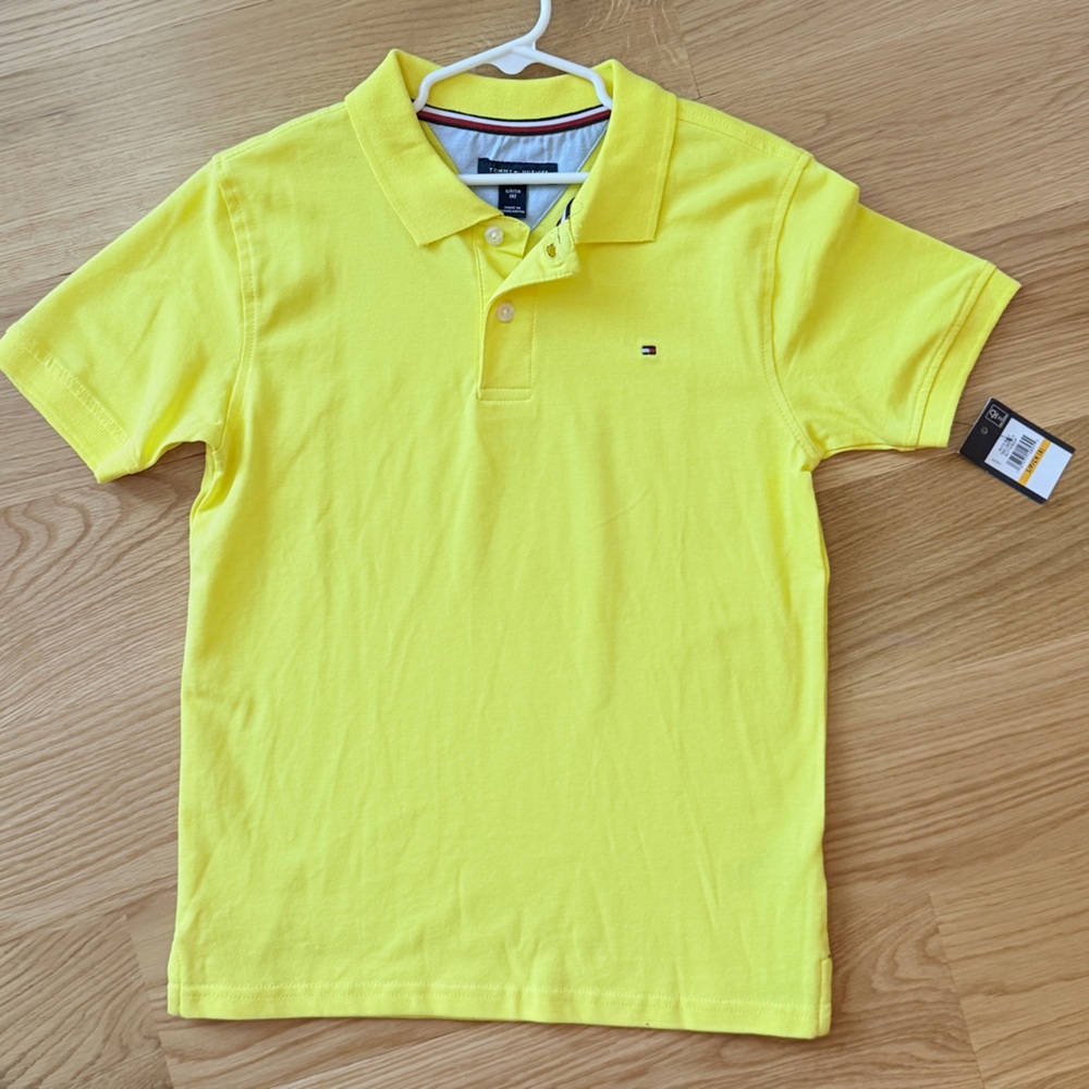 Tommy Hilfiger Kids Yellow Polo Shirt NWT! - Picture 6 of 6